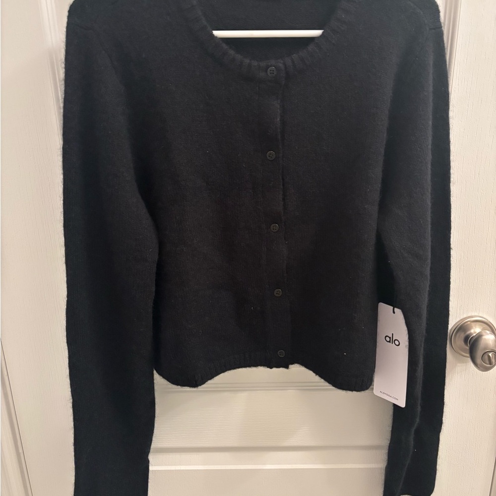 ALO Yoga Cashmere New Class Cropped Cardigan- new with tag